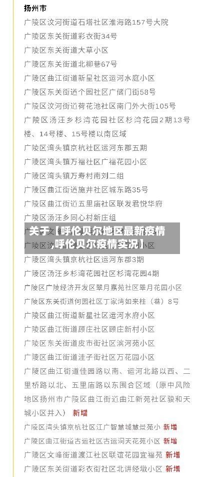关于【呼伦贝尔地区最新疫情,呼伦贝尔疫情实况】