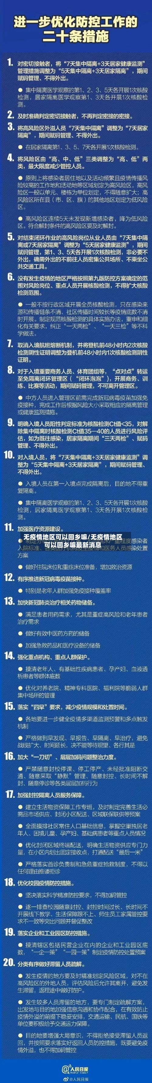 无疫情地区可以回乡嘛/无疫情地区可以回乡嘛最新消息