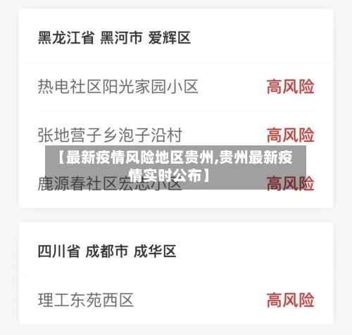 【最新疫情风险地区贵州,贵州最新疫情实时公布】-第1张图片