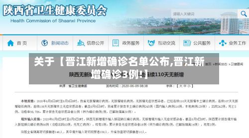 关于【晋江新增确诊名单公布,晋江新增确诊3例!】