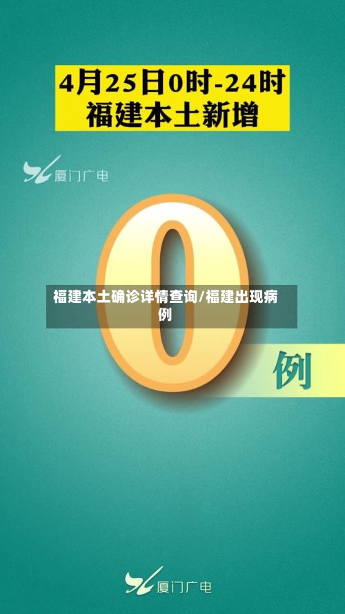 福建本土确诊详情查询/福建出现病例-第3张图片